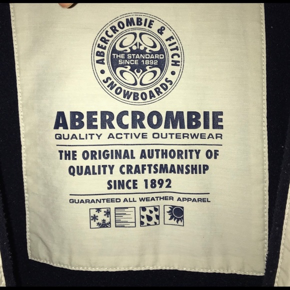 Abercrombie Coat, Large, Khaki/Red/Blue, EUC - Picture 7 of 8